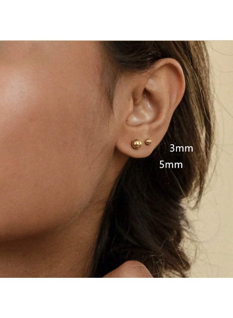 ڤيا أقراط كروية ناعمة متعددة الاستخدامات – لمسة ذهبية أنثوية لكل يوم - Image 4